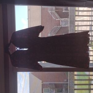 Floral purple and orange short sleeve dress